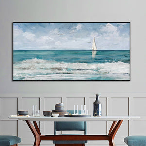 Tranquil Pollution - Abstract Seascape Oil Paintings On Canvas