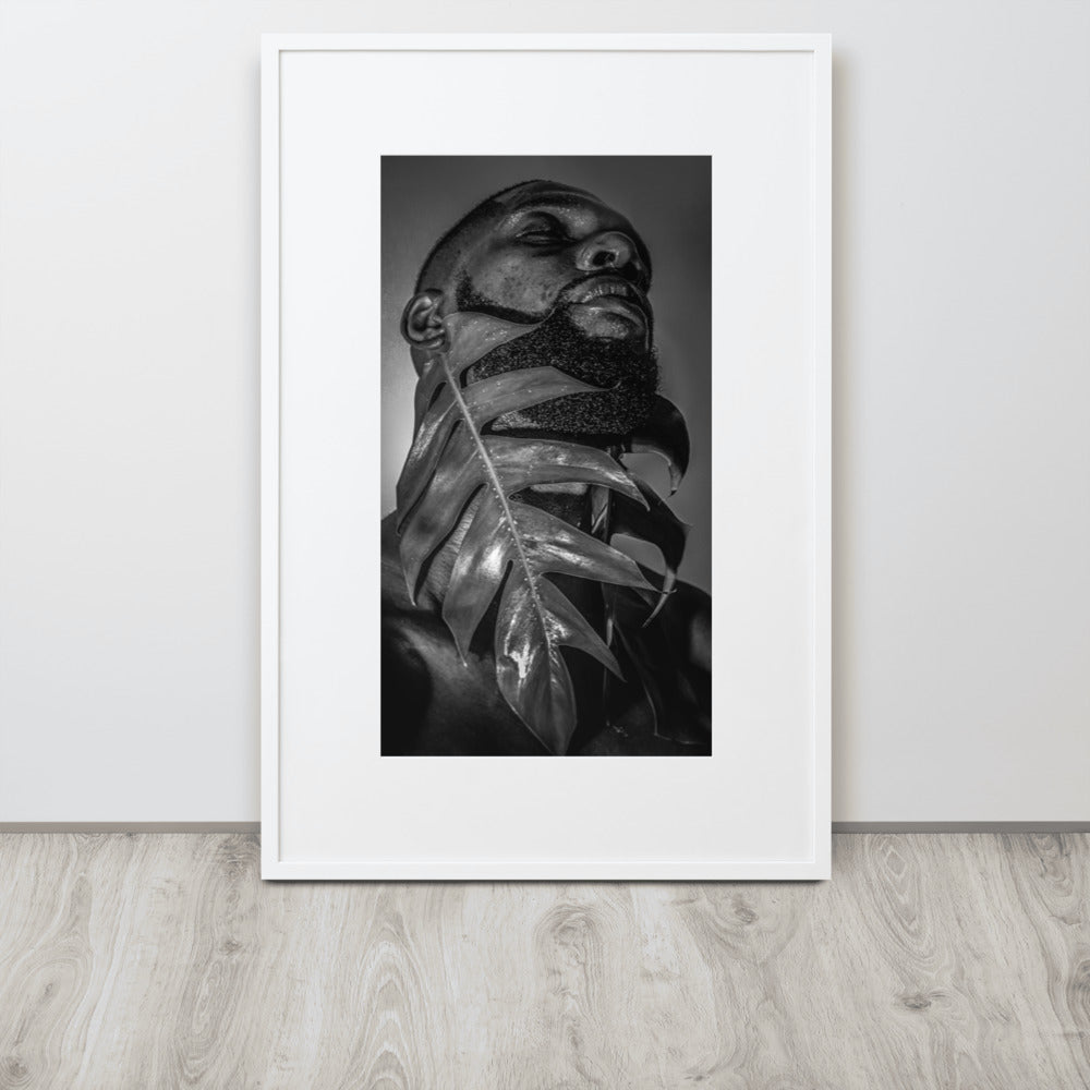 Fenestration Matte Paper Framed Poster With Mat (Black and White)