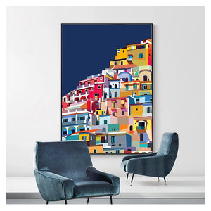 Colorful Amalfi Coast - Canvas Print