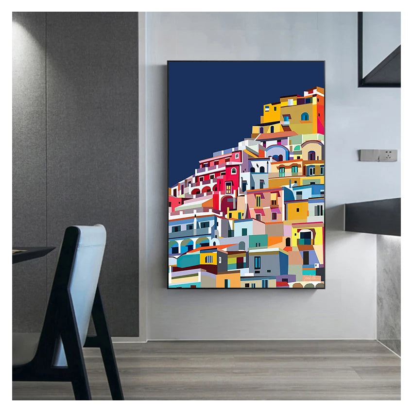 Colorful Amalfi Coast - Canvas Print