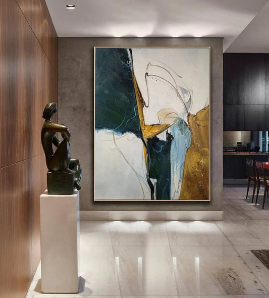 The Structure of Innocence - Abstract Oil Painting on Canvas