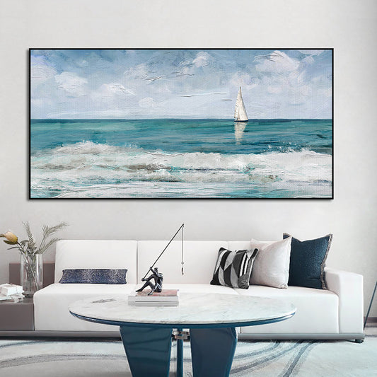 Tranquil Pollution - Abstract Seascape Oil Paintings On Canvas