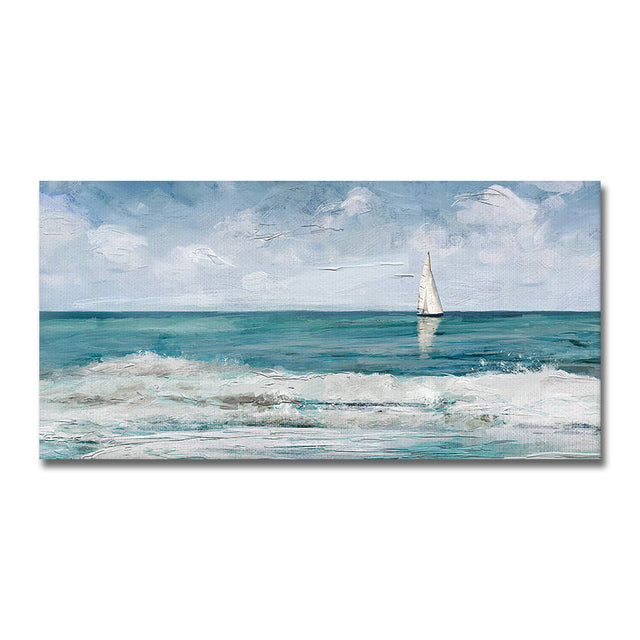 Tranquil Pollution - Abstract Seascape Oil Paintings On Canvas