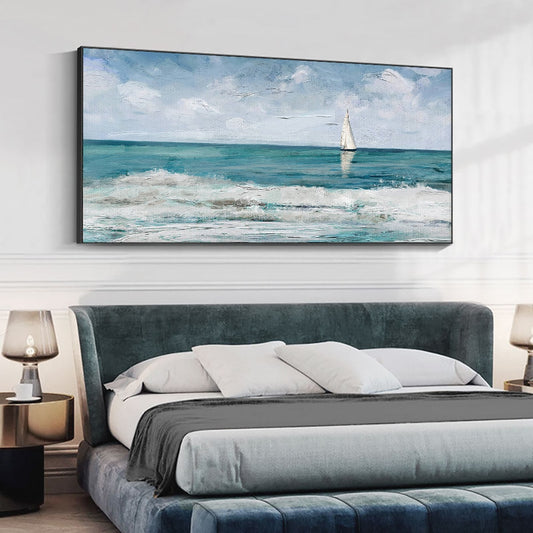 Tranquil Pollution - Abstract Seascape Oil Paintings On Canvas