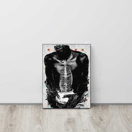A Whale Fin's Cradle Pop Canvas Print