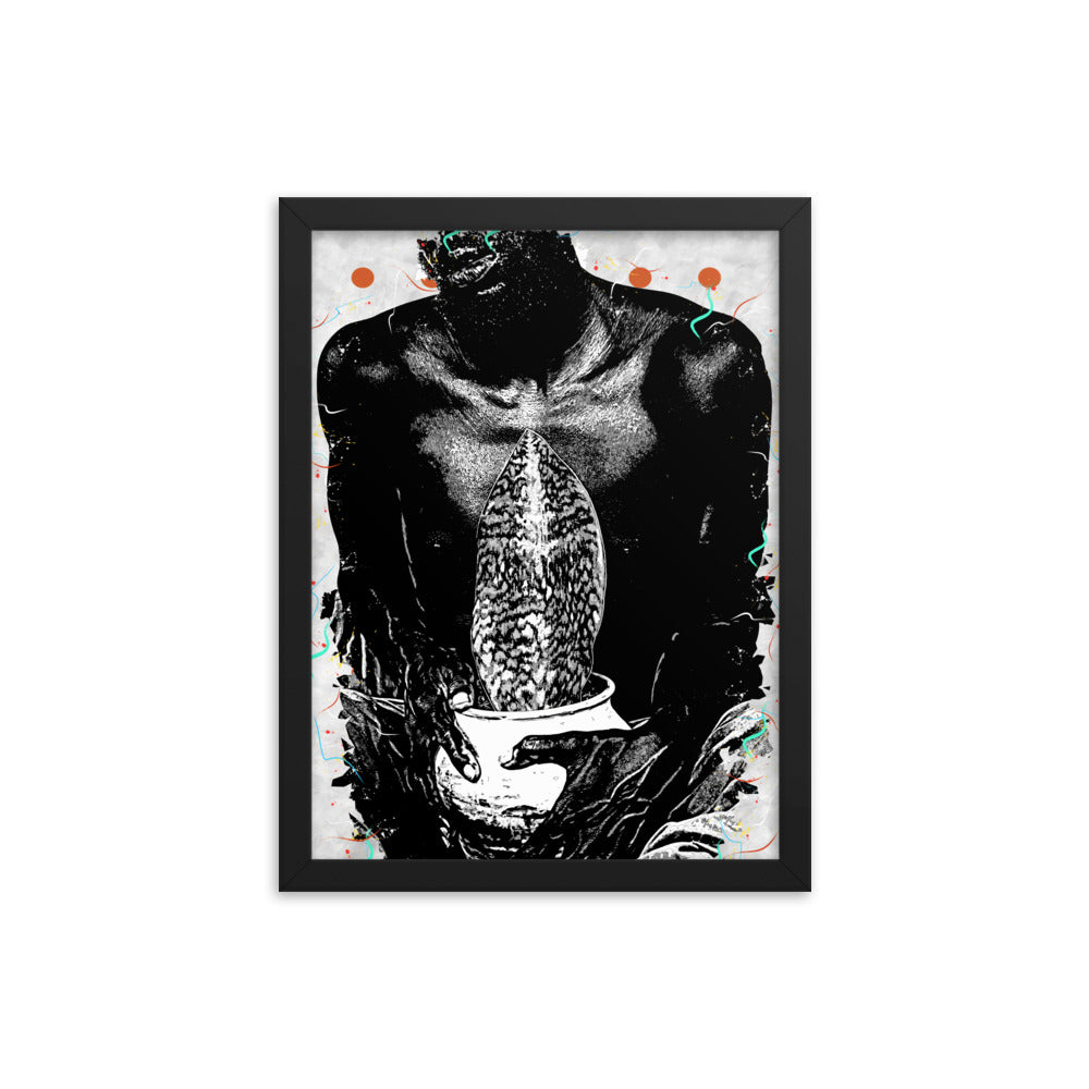 A Whale Fin's Cradle Pop Framed poster