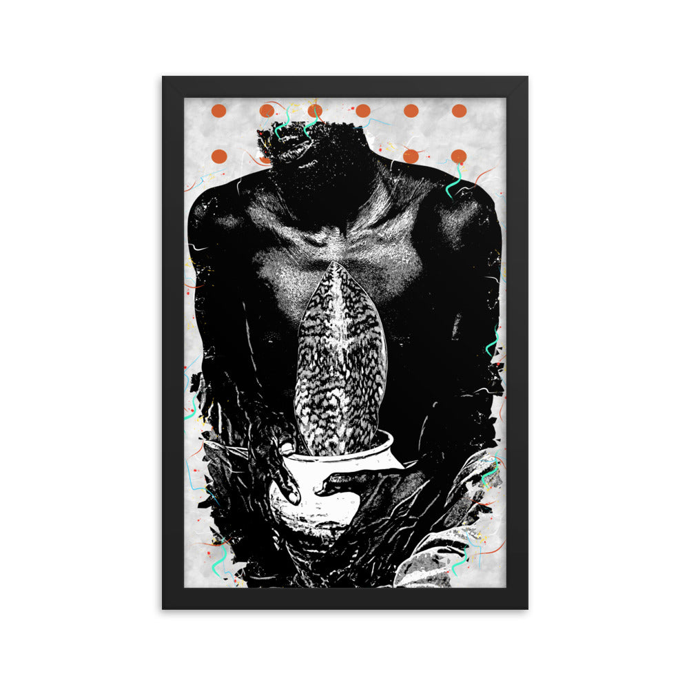 A Whale Fin's Cradle Pop Framed poster