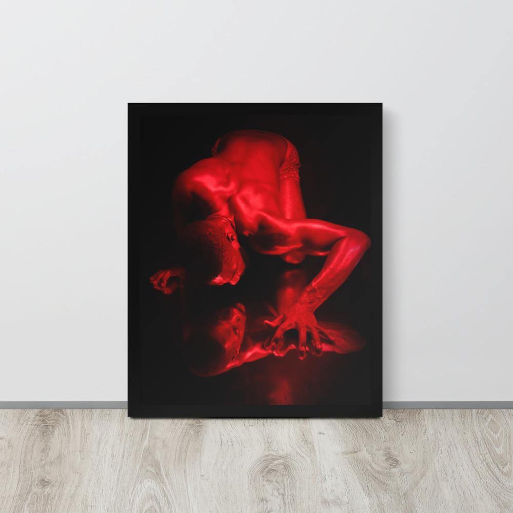 Introspection Red Framed poster - Innovign Art