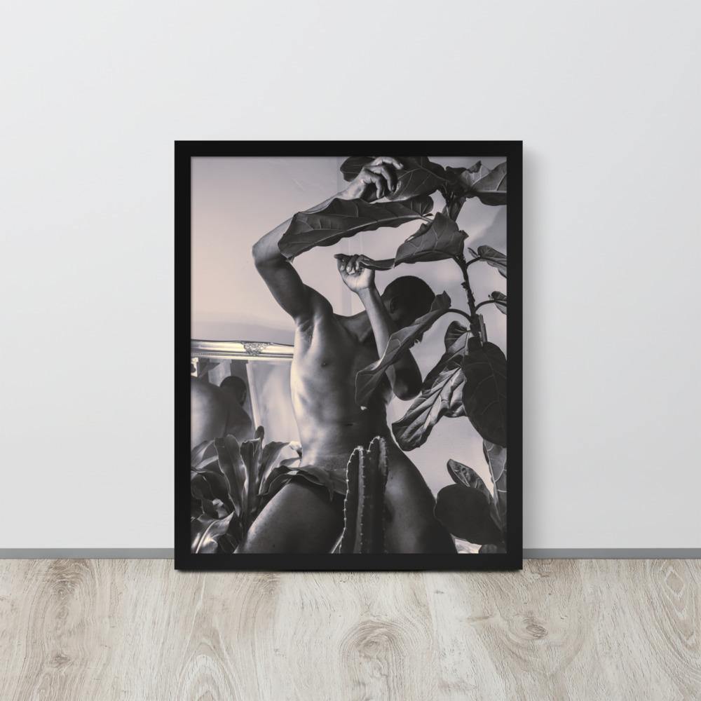 The Fiddler (Black & White) Framed poster - Innovign Art
