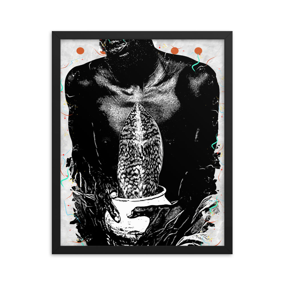 A Whale Fin's Cradle Pop Framed poster