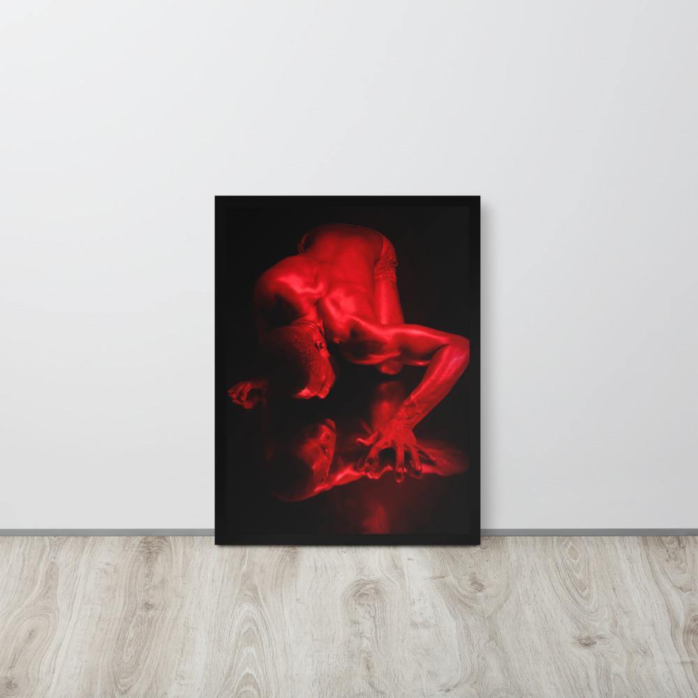 Introspection Red Framed poster - Innovign Art
