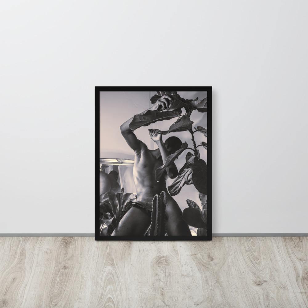 The Fiddler (Black & White) Framed poster - Innovign Art