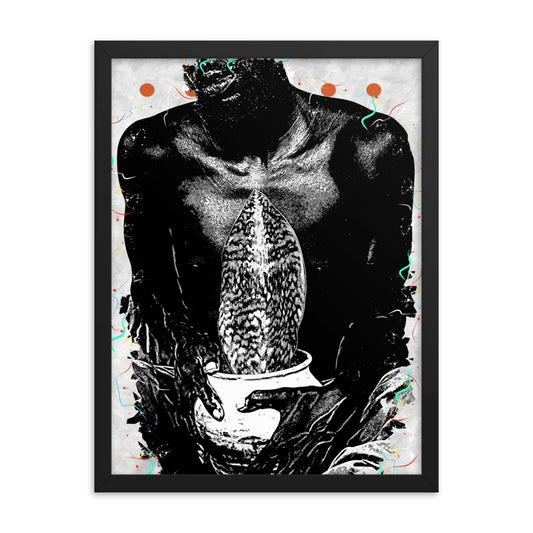 A Whale Fin's Cradle Pop Framed poster