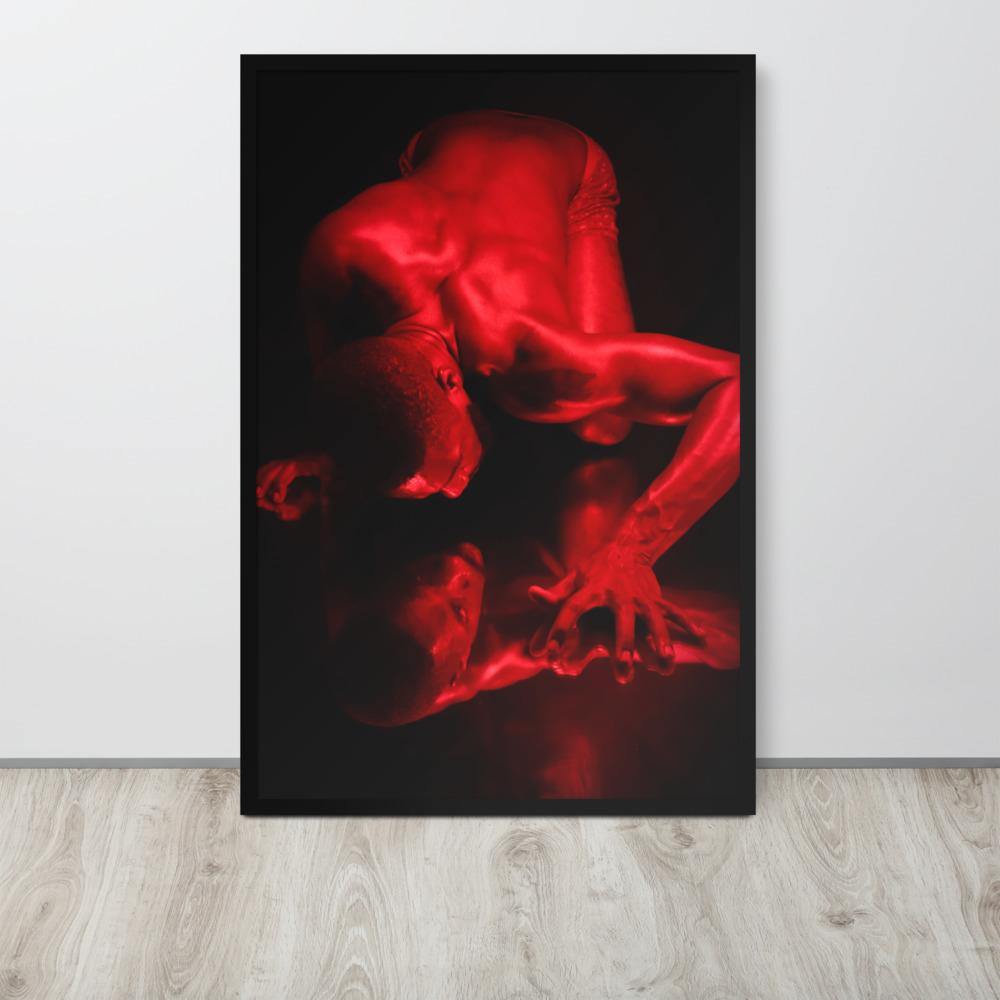 Introspection Red Framed poster - Innovign Art