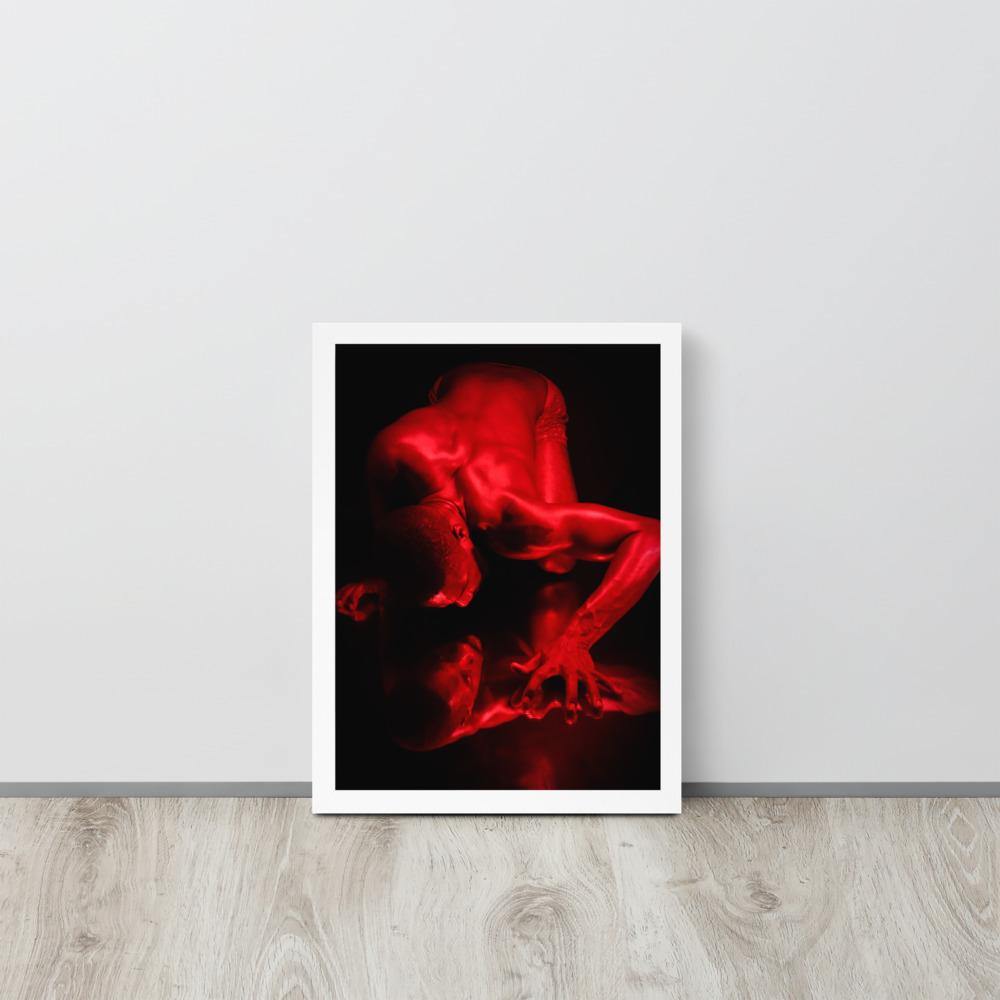 Introspection Red Framed poster - Innovign Art