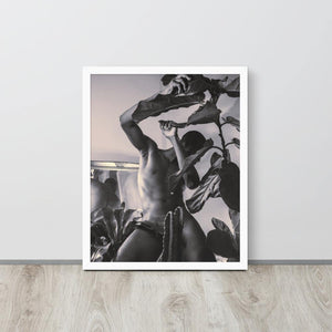 The Fiddler (Black & White) Framed poster - Innovign Art