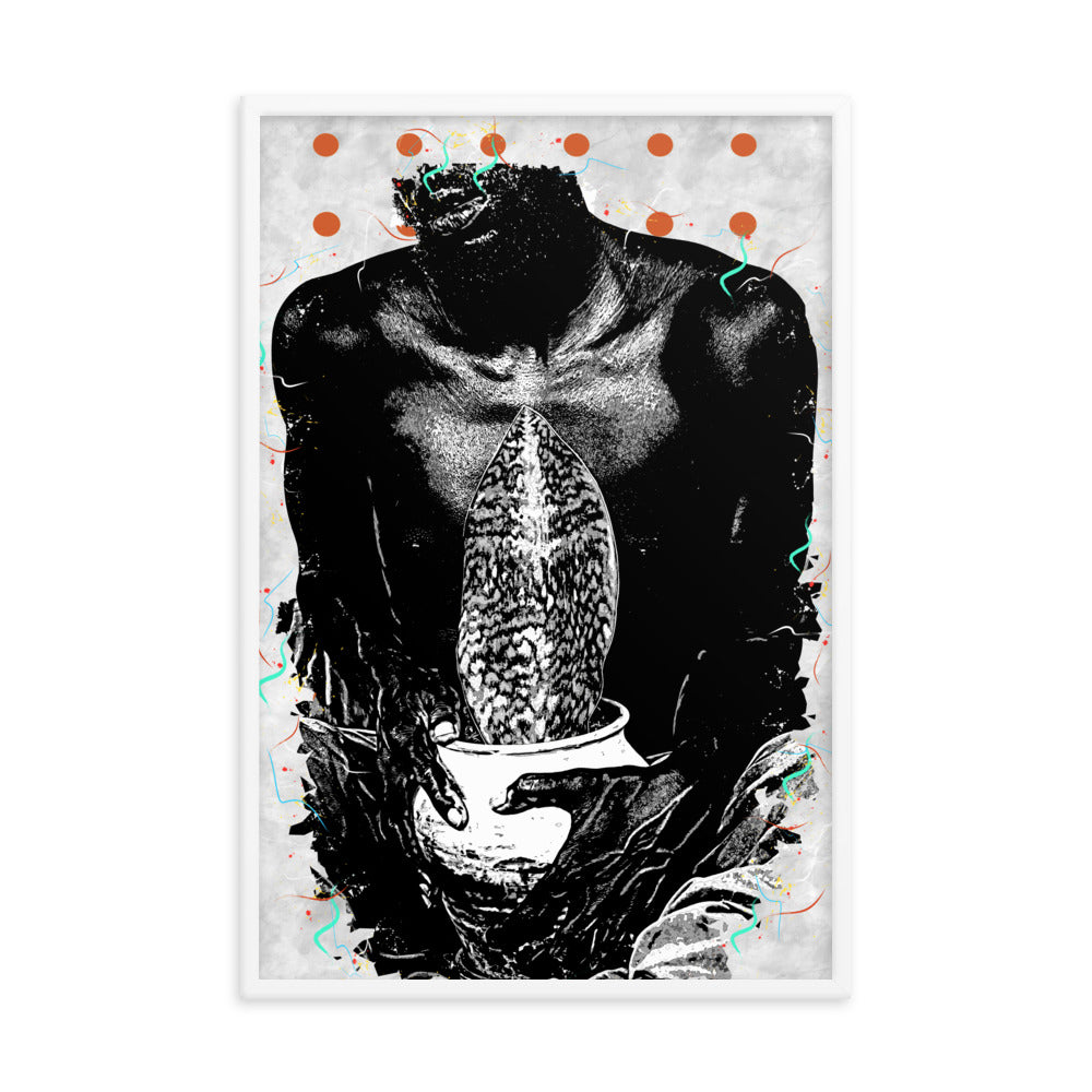 A Whale Fin's Cradle Pop Framed poster