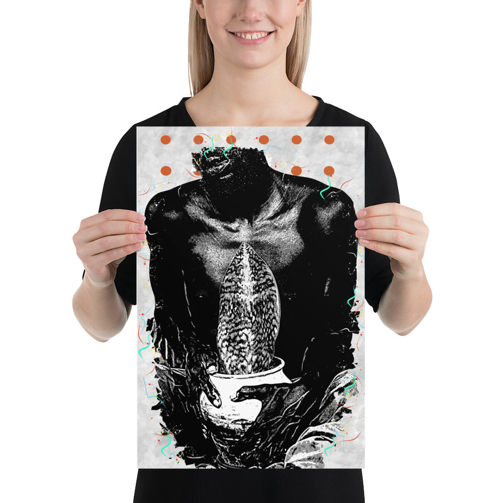 A Whale Fin's Cradle Pop Poster