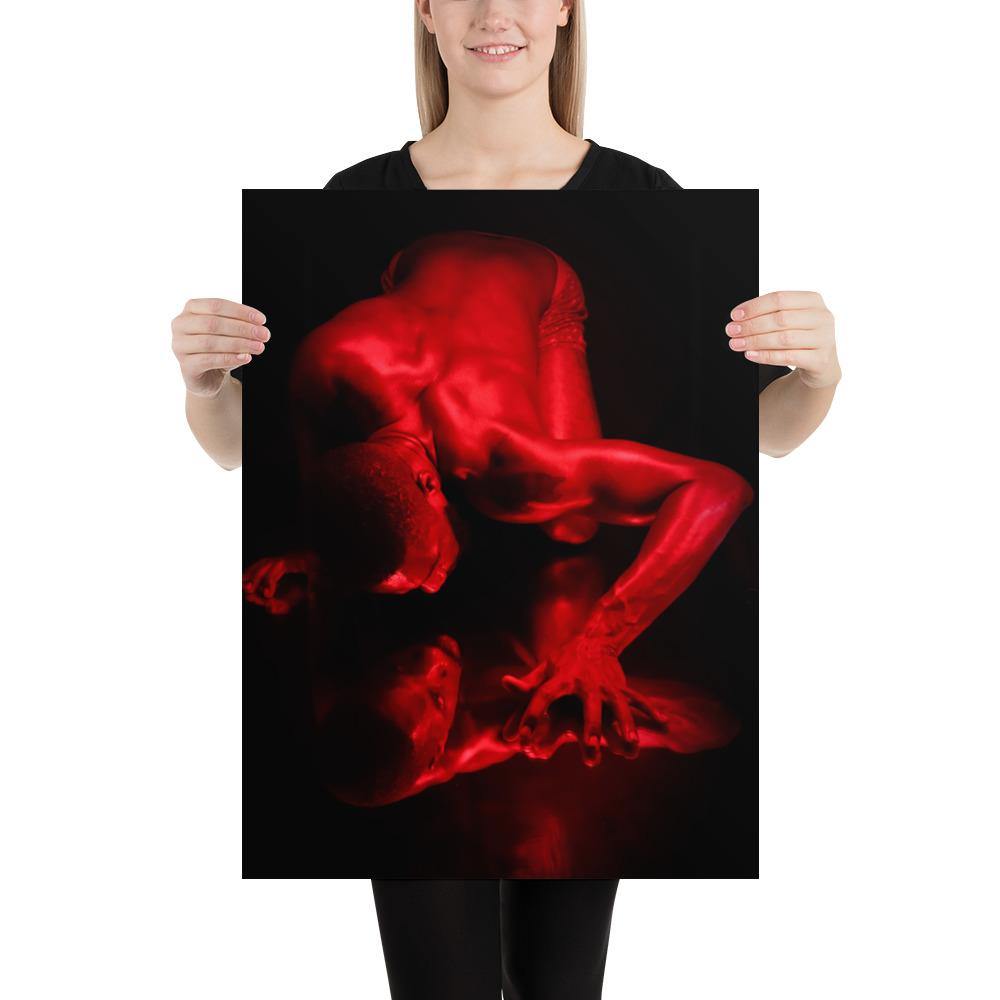 Introspection Red Poster - Innovign Art