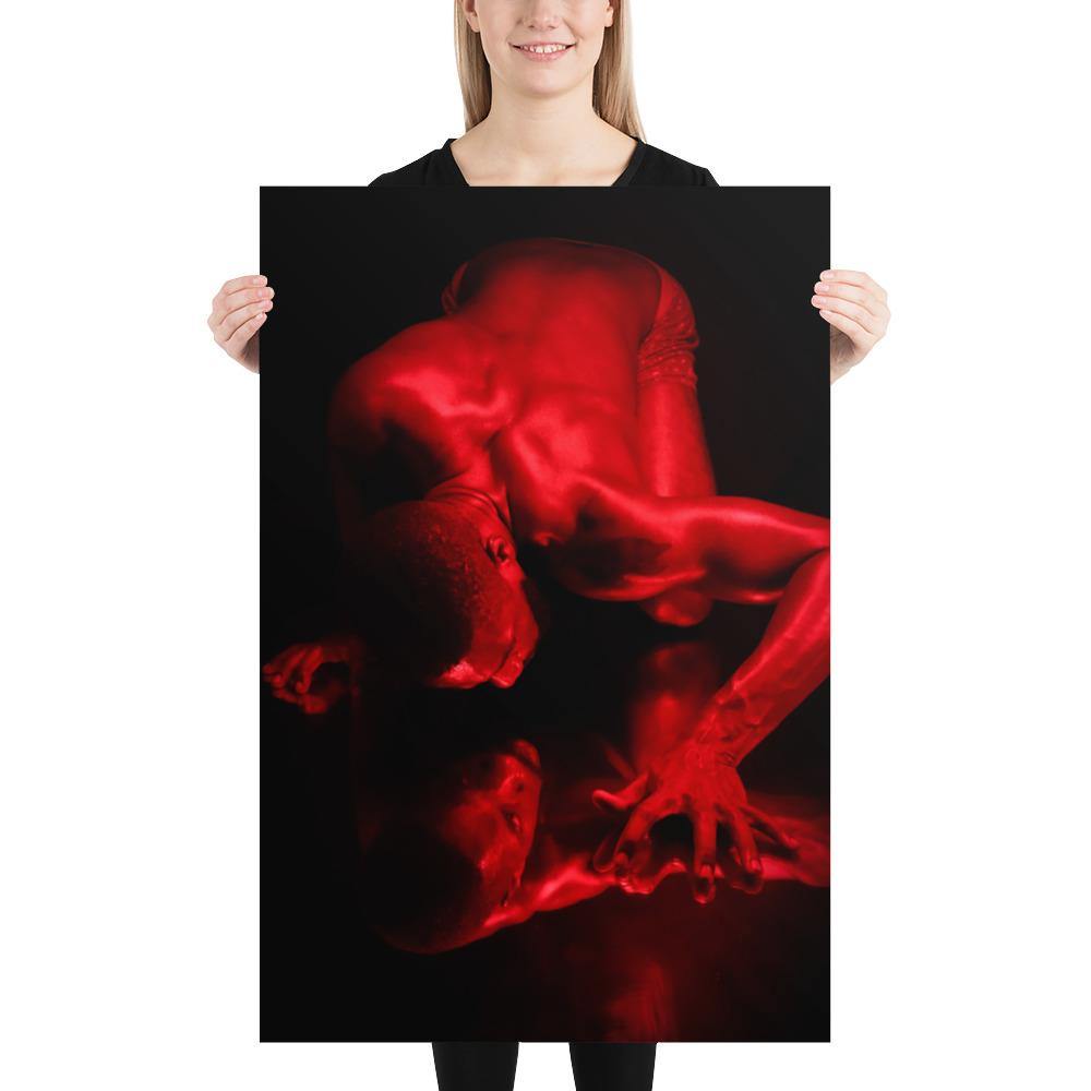 Introspection Red Poster - Innovign Art