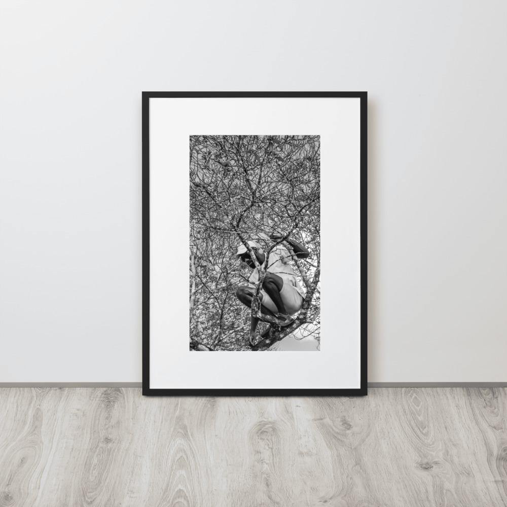 The Climber Matte Paper Framed Poster With Mat - Innovign Art