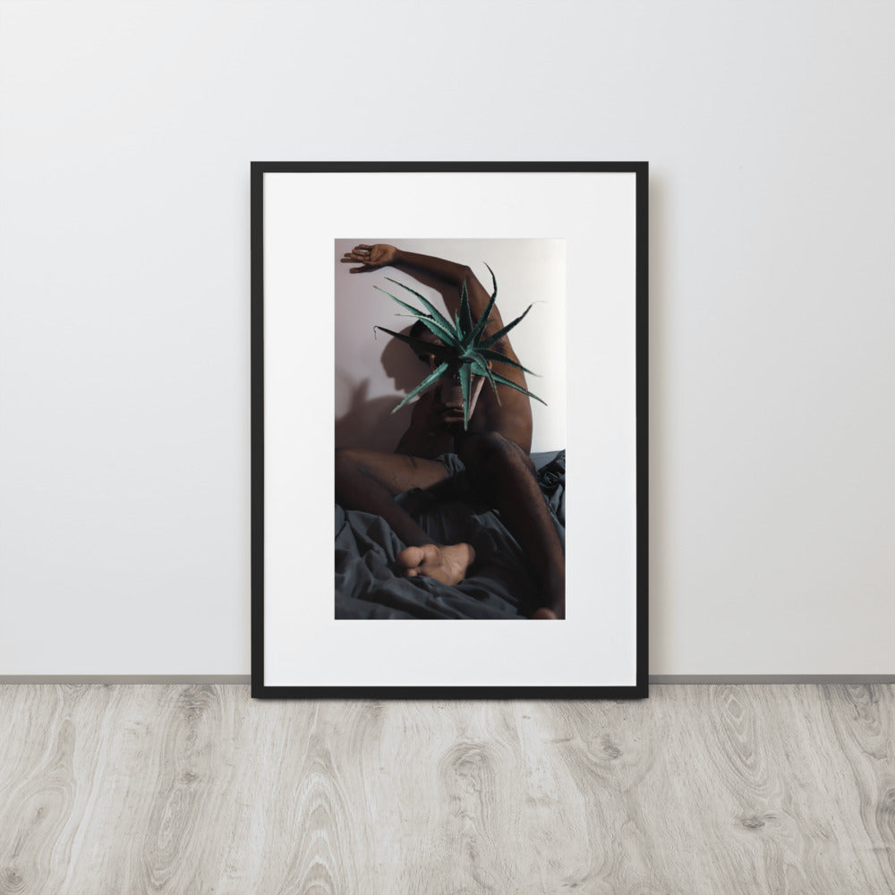 The Plant Daddy and His Aloes Matte Paper Framed Poster With Mat