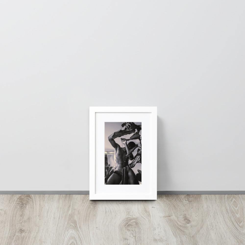 The Fiddler (Black & White) Matte Paper Framed Poster With Mat - Innovign Art