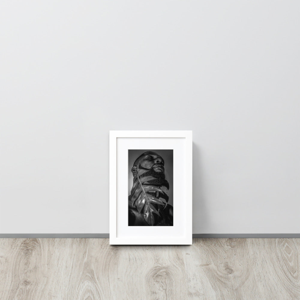 Fenestration Matte Paper Framed Poster With Mat (Black and White)