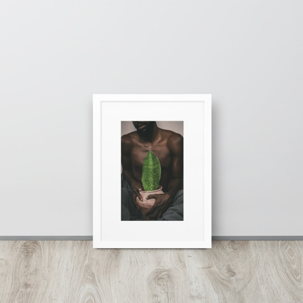 A Whale Fin's Cradle Matte Paper Framed Poster With Mat