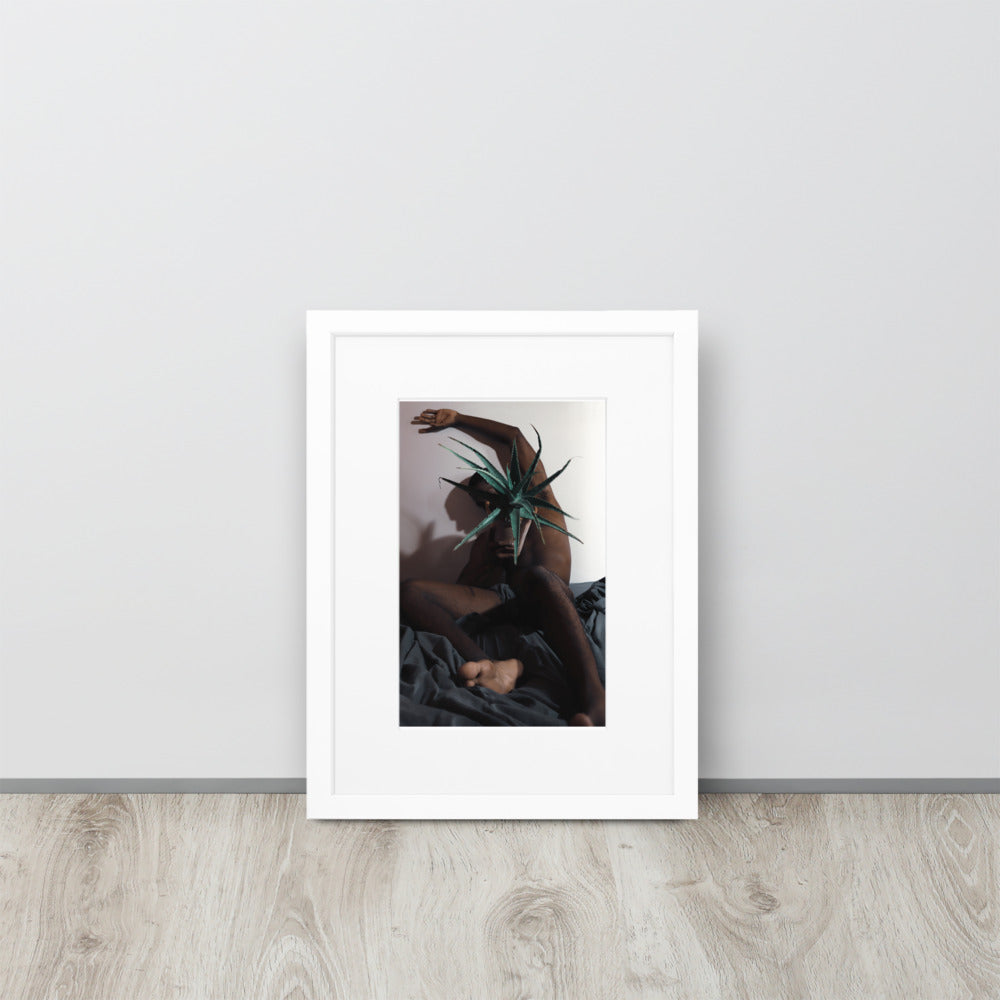 The Plant Daddy and His Aloes Matte Paper Framed Poster With Mat