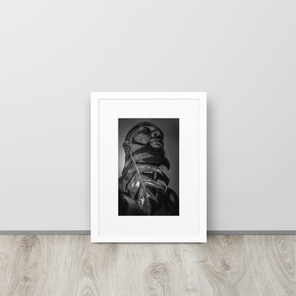 Fenestration Matte Paper Framed Poster With Mat (Black and White)