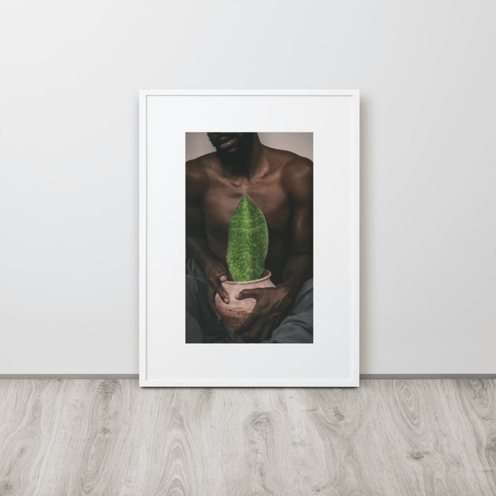 A Whale Fin's Cradle Matte Paper Framed Poster With Mat