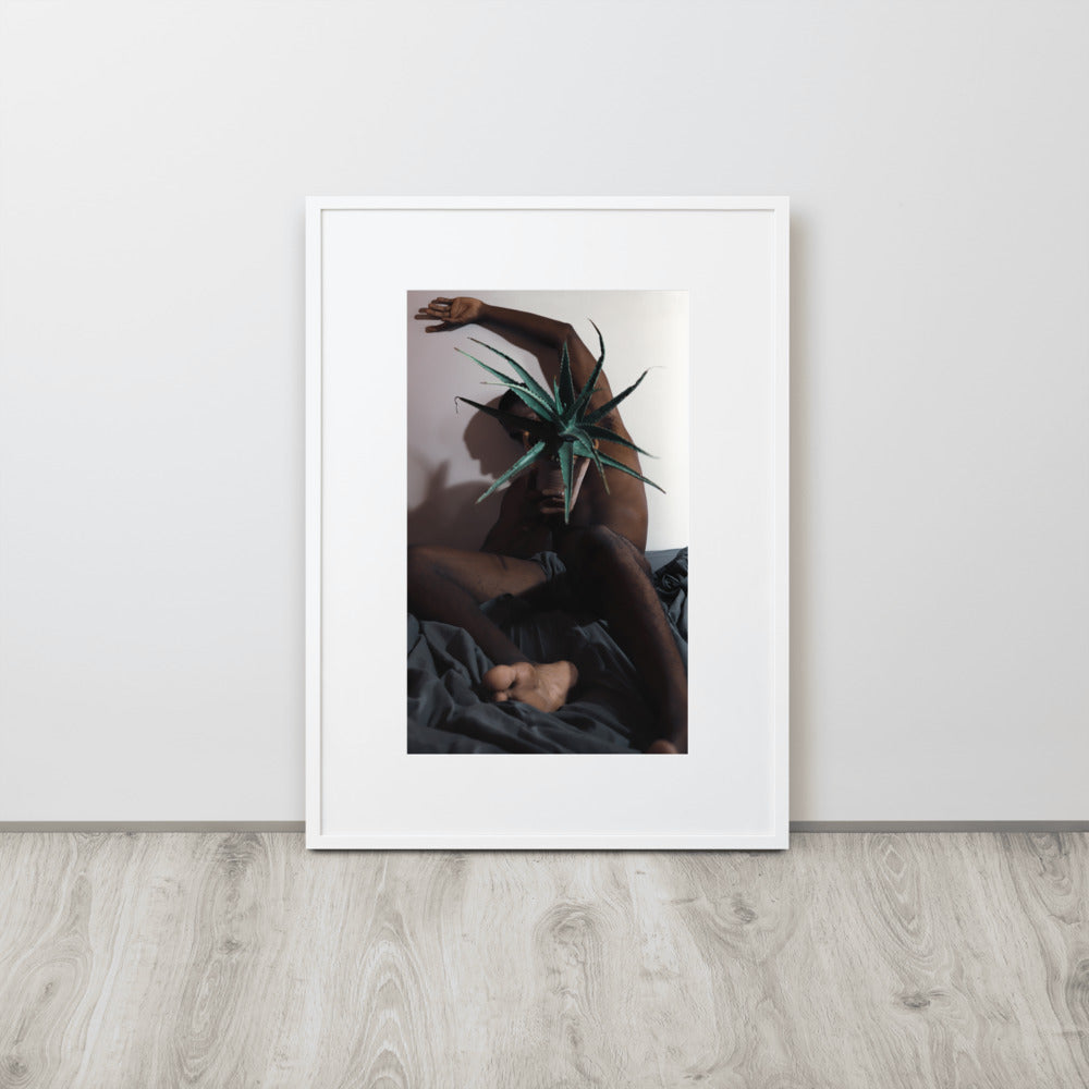 The Plant Daddy and His Aloes Matte Paper Framed Poster With Mat