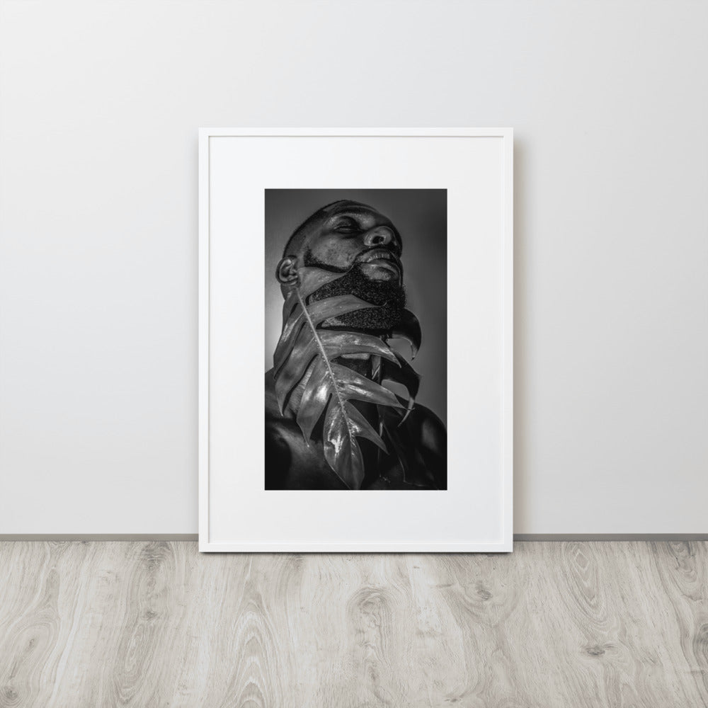 Fenestration Matte Paper Framed Poster With Mat (Black and White)