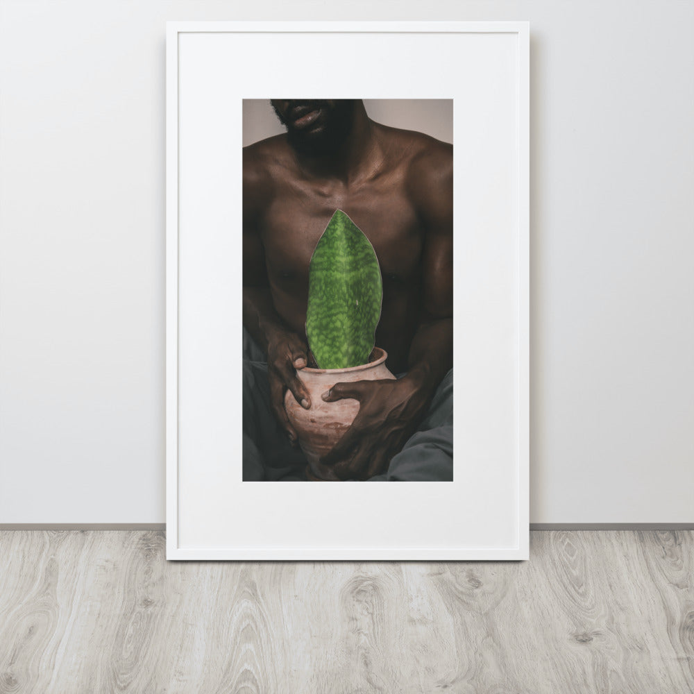 A Whale Fin's Cradle Matte Paper Framed Poster With Mat