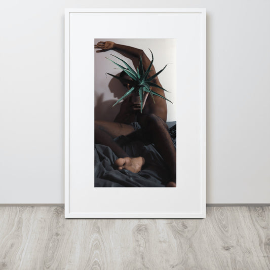 The Plant Daddy and His Aloes Matte Paper Framed Poster With Mat