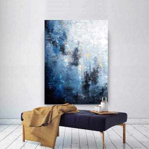 Blue in Motion Series - Abstract Oil Painting On Canvas