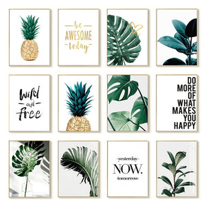 Quotes Green Leaves Canvas Prints