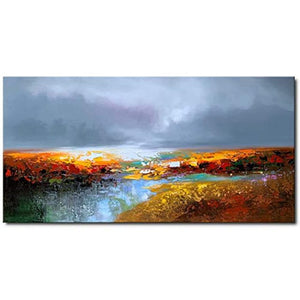 Tranquil Switch Series - Abstract Landscape Oil Painting On Canvas