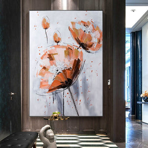 Flower Oil Painting on Canvas - Abstract | Innovign Art Shop