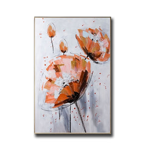 Flower Oil Painting on Canvas - Abstract | Innovign Art Shop