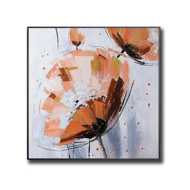 Flower Oil Painting on Canvas - Abstract | Innovign Art Shop