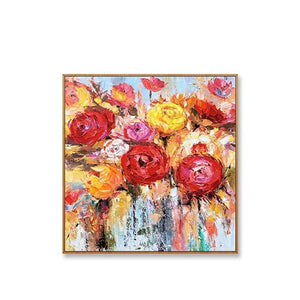 Pristine Sign Series - Abstract Flower Oil Painting On Canvas