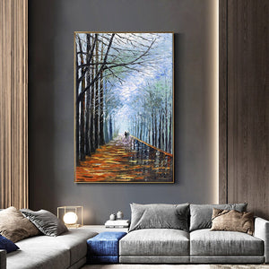 Landscape with Incoherence Series - Textured Landscape Oil Paintings on Canvas