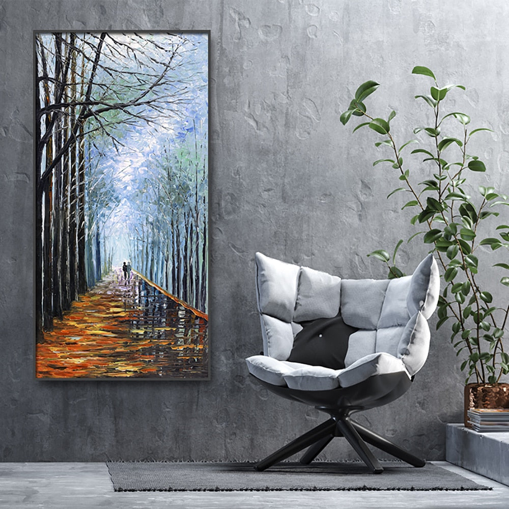 Landscape with Incoherence Series - Textured Landscape Oil Paintings on Canvas