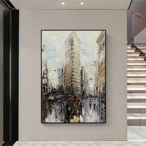 Omniscient Lesson Series - City Oil Painting on Canvas