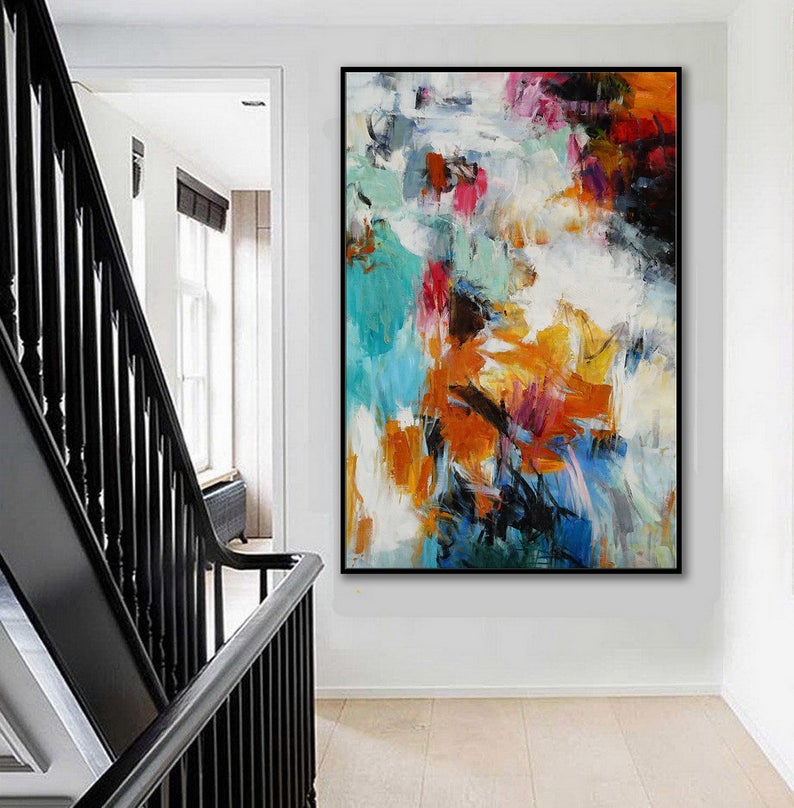 Modern Color Explosion Oil Painting On Canvas