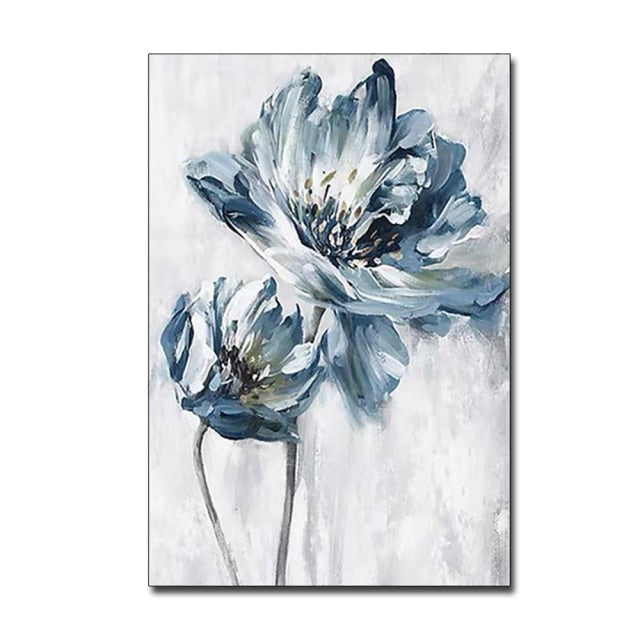 The Silent Fountain - Abstract White Flower Oil Painting On Canvas
