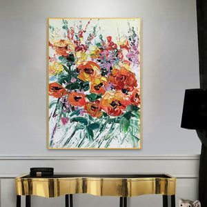 Miracle of War Series - Abstract Flower Oil Painting On Canvas