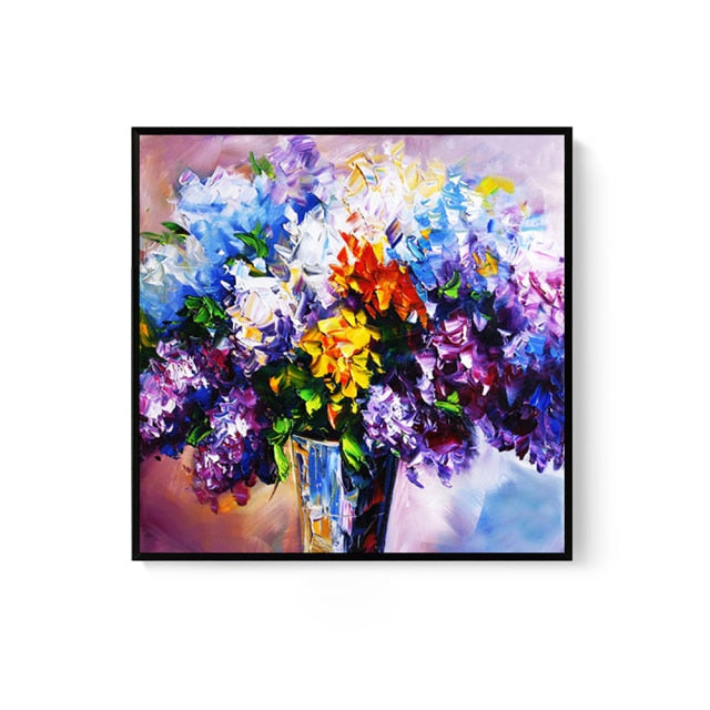 Luxury of Freedom Series - Textured Flower Oil Painting on Canvas